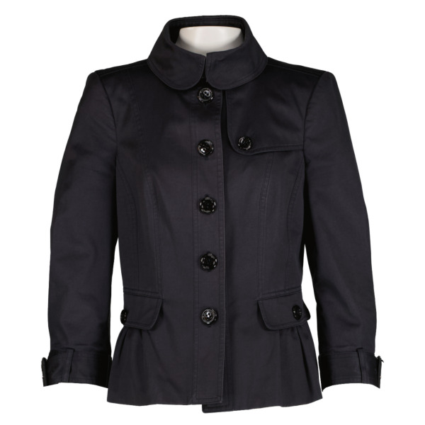 Burberry Blue Trench Jacket - Size UK 8 Labellov Buy and Sell Authentic ...