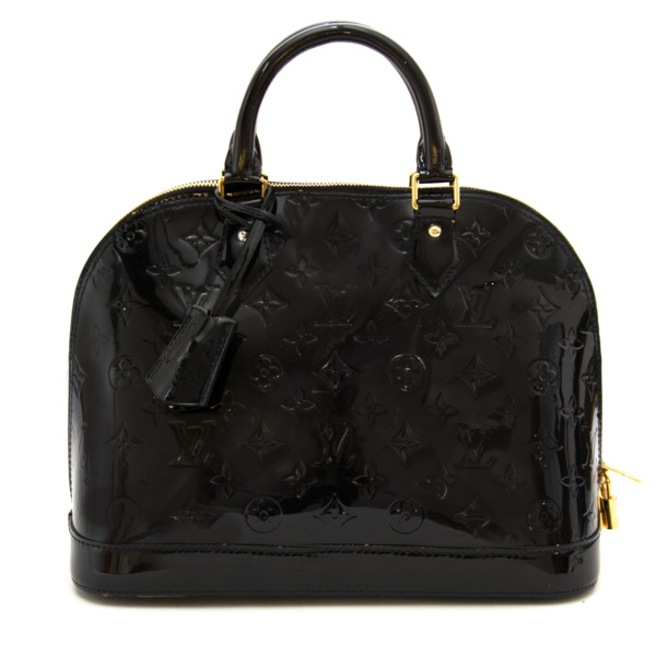 louis vuitton black vernis alma monogram bags handbags