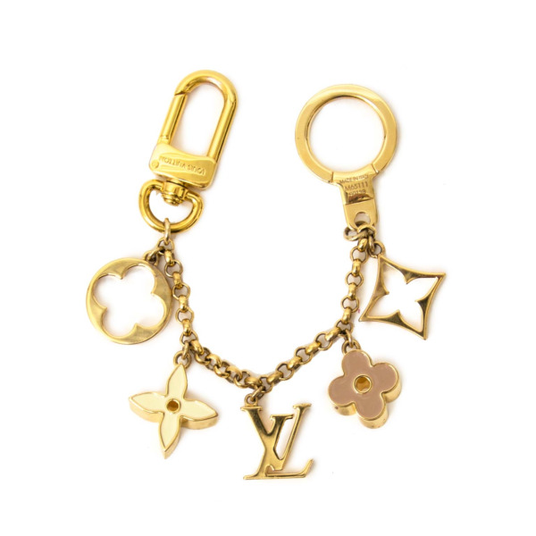 Louis Vuitton Bag Charm Chain Fleur De Monogram White/Beige in