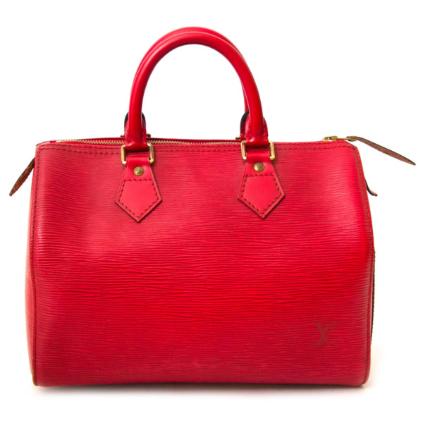 Louis Vuitton Red Epi Leather Speedy Bag Labellov Buy and Sell ...