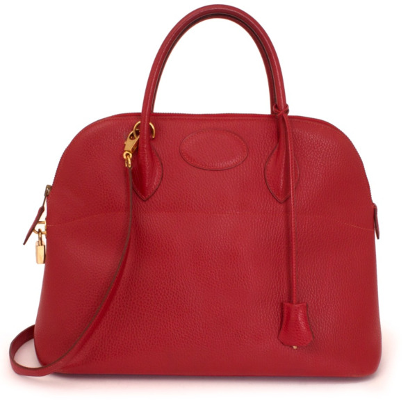 Hermes Red Bolide Top Handle Labellov Buy and Sell Authentic Luxury